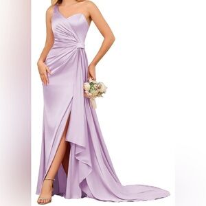 Luxurious Lavender Asymmetrical Gown